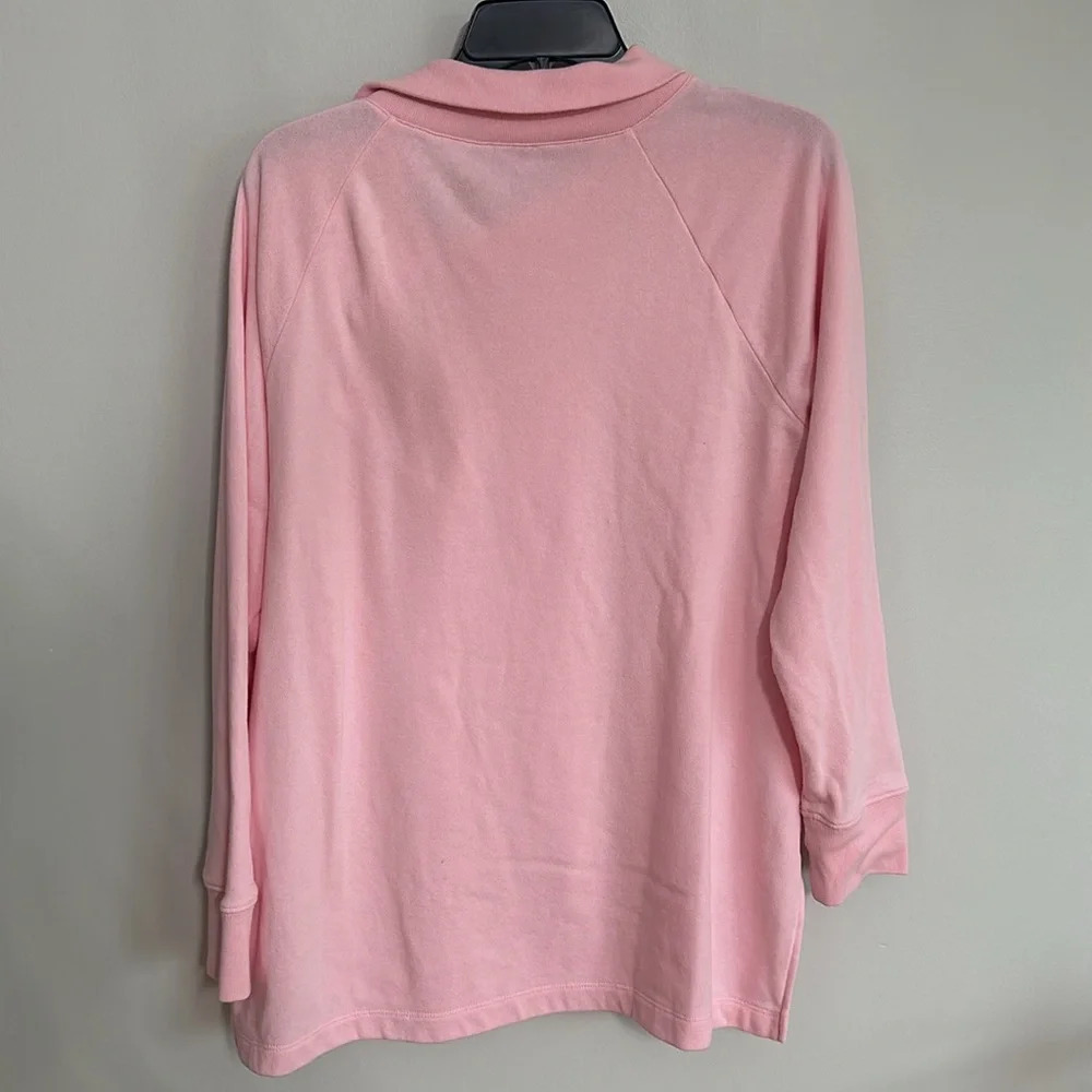 J Crew pink asymmetrical button up collar - Picture 6 of 7